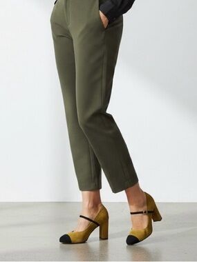 Fendi Two-Tone Mustard Yellow and Black Mary Jane Heels